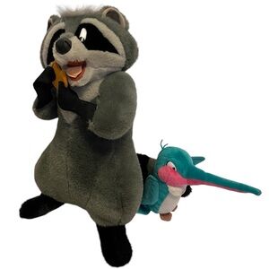 Vintage Disney Pocahontas Meeko & Flit Stuffed Plush Toys